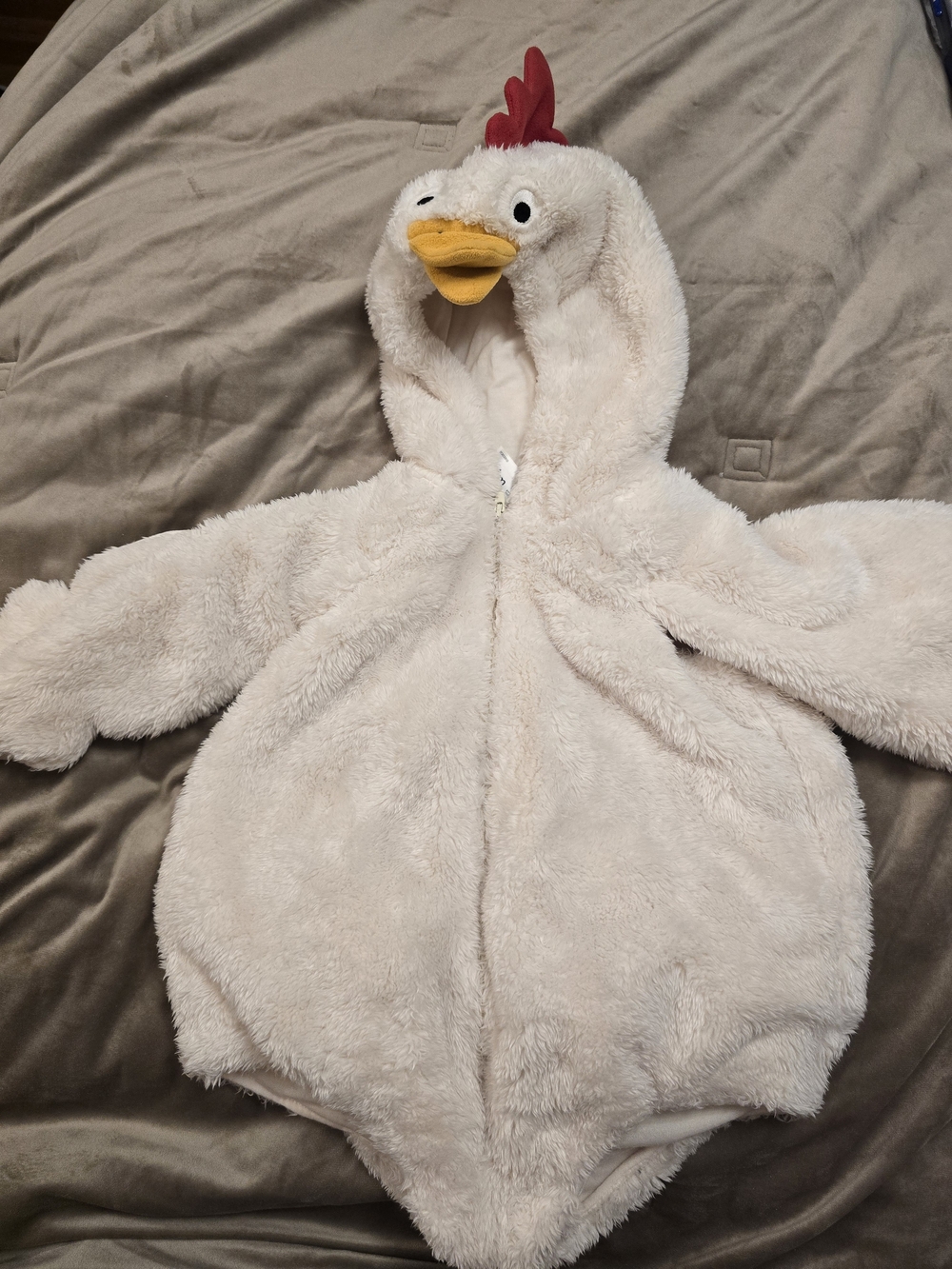 Carter's Cream Plush Chicken Hooded Toddler Costume